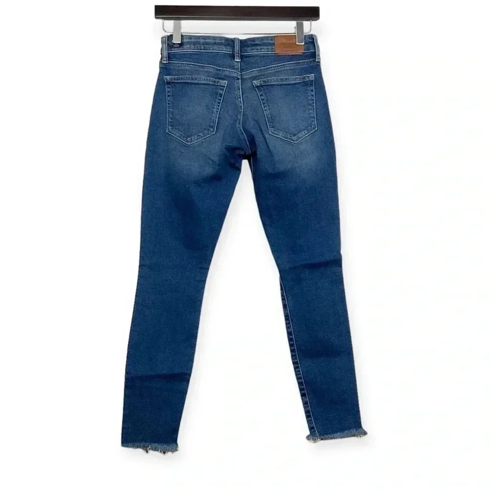 Lucky Brand Stella Skinny Ankle Distressed Raw Hem Jeans Size 25